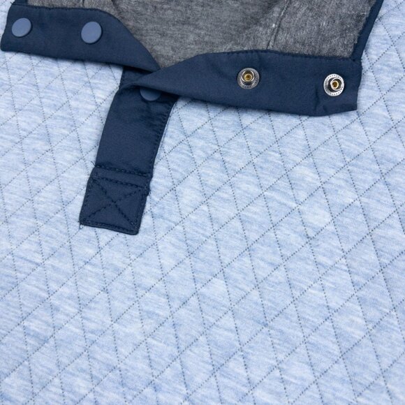 Marine Layer Corbet Pullover Men's Medium Reversible Quilted Snap Blue Gray - Picture 10 of 16